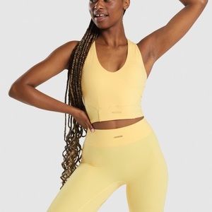 Gymshark Whitney Crop Tank - Pollen, Size S